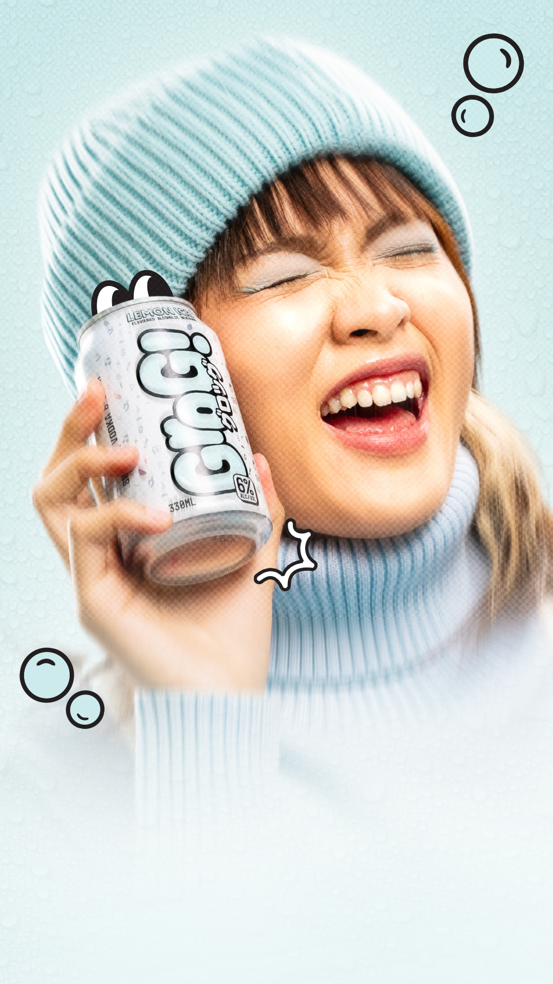 Grog Lemon Ice flavour splash artwork